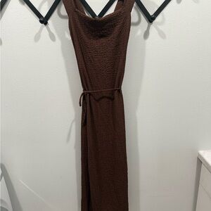 Never Worn Chocolate Brown Midi Dress